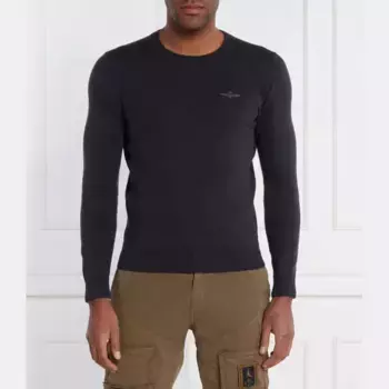 Свитер обычного кроя Aeronautica Militare, черный