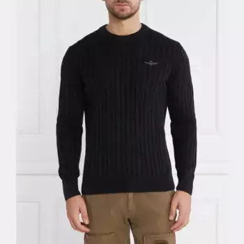 Свитер обычного кроя Aeronautica Militare, черный