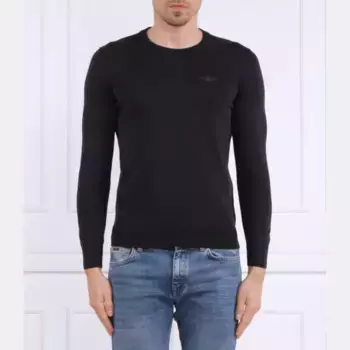 Свитер обычного кроя Aeronautica Militare, черный