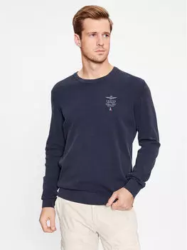 Свитер обычного кроя Aeronautica Militare, синий