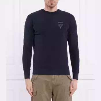 Свитер обычного кроя Aeronautica Militare, синий