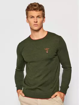 Свитер обычного кроя Aeronautica Militare, зеленый