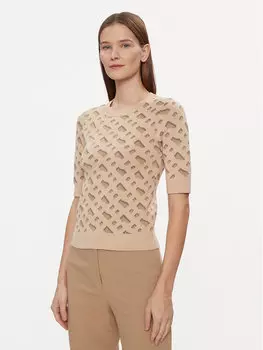 Свитер обычного кроя Boss, бежевый