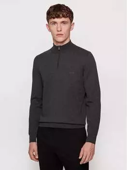 Свитер обычного кроя Boss, серый