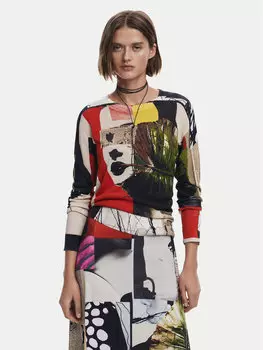 Свитер обычного кроя Collagelacro 25SWJF27 Desigual, мультиколор