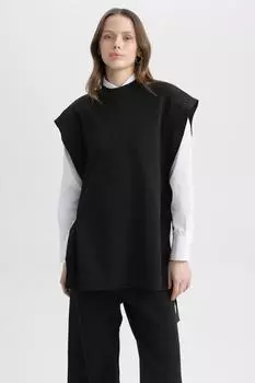 Свитер обычного кроя DeFacto, черный