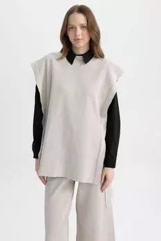 Свитер обычного кроя DeFacto, серый