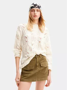 Свитер обычного кроя Desigual, экрю