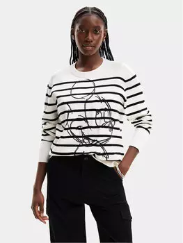 Свитер обычного кроя Desigual, белый