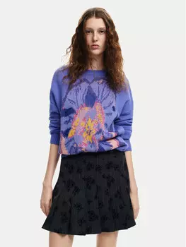 Свитер обычного кроя Desigual, фиолетовый