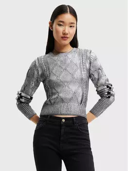 Свитер обычного кроя Desigual, серебряный
