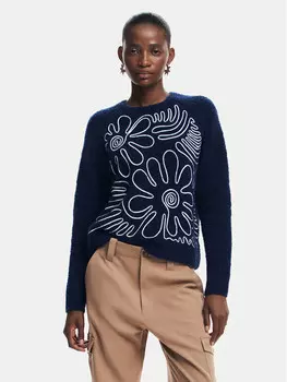 Свитер обычного кроя Desigual, синий