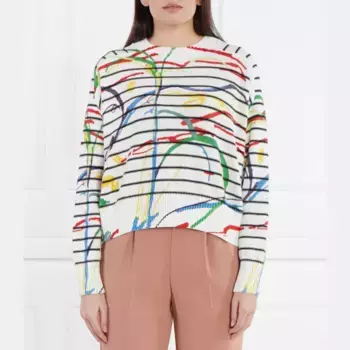 Свитер обычного кроя Desigual x Javiera Mariscala Desigual, белый