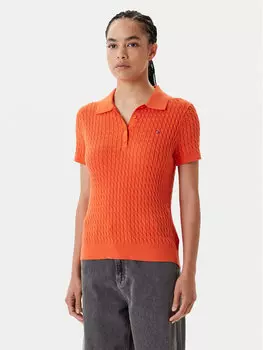 Свитер обычного кроя Fine WW0WW41474 Tommy Hilfiger, оранжевый