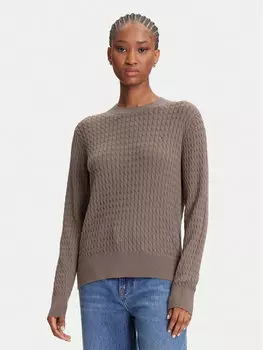 Свитер обычного кроя Fine WW0WW44993 Tommy Hilfiger, коричневый