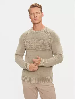 Свитер обычного кроя Guess, коричневый