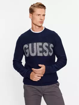Свитер обычного кроя Guess, синий