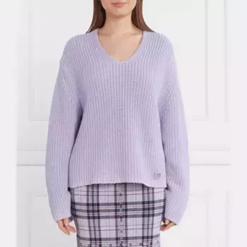 Свитер обычного кроя Hugo, фиолетовый