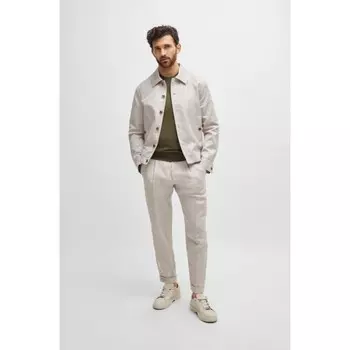 Свитер обычного кроя из тонкого шелка BOSS, цвет Light Green