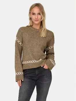 Свитер обычного кроя Only, коричневый