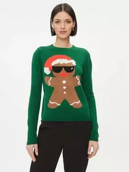 Свитер обычного кроя Only, зеленый