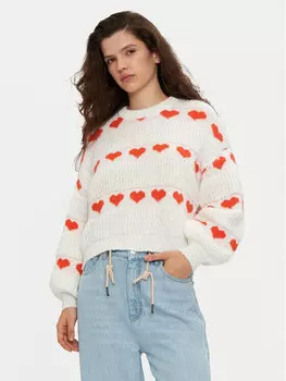 Свитер обычного кроя Pieces, экрю