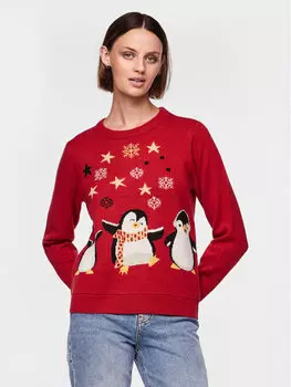 Свитер обычного кроя Pieces, красный