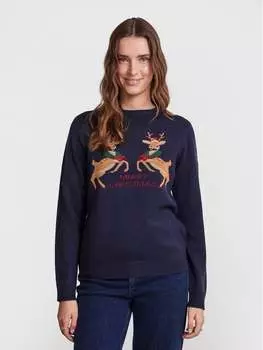 Свитер обычного кроя Pieces, синий