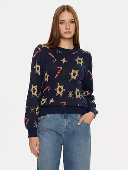 Свитер обычного кроя Pieces, синий