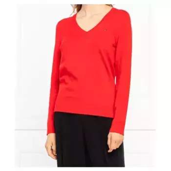 Свитер обычного кроя пима Tommy Hilfiger, красный