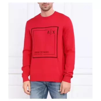 Свитер обычного кроя с добавлением кашемира Armani Exchange, красный