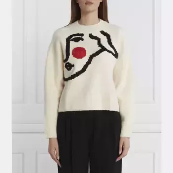 Свитер обычного кроя с добавлением шерсти Desigual, экрю