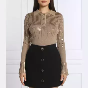 Свитер обычного кроя с добавлением шерсти Pinko, золотой