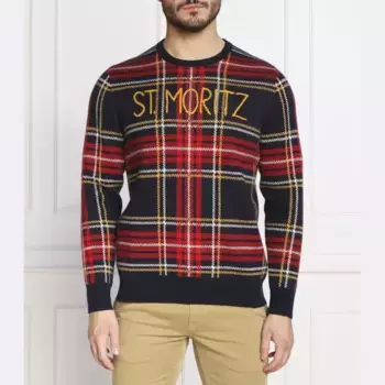 Свитер обычного кроя с дополнительными благами и кашмиром St.Barth, красный