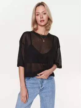 Свитер обычного кроя Sisley, черный