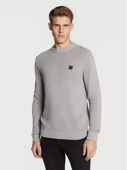 Свитер обычного кроя Solid, серый