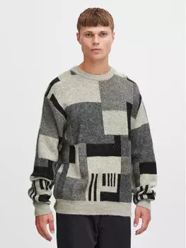 Свитер обычного кроя Solid, серый