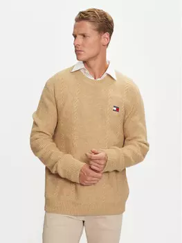 Свитер обычного кроя Tommy Jeans, бежевый