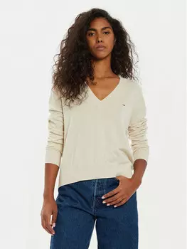 Свитер обычного кроя Tommy Jeans, бежевый