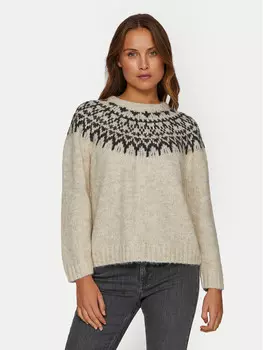 Свитер обычного кроя Vila, бежевый