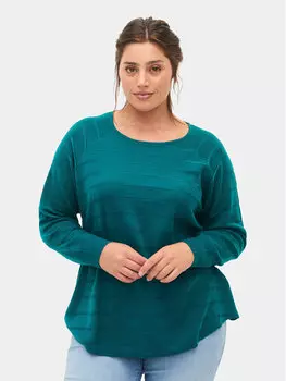 Свитер обычного кроя Zizzi, зеленый