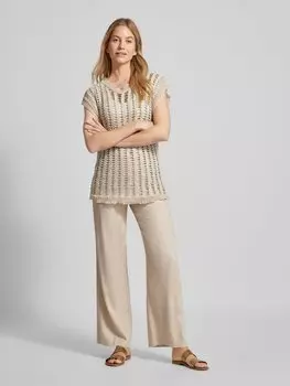 Свитер однотонного дизайна Stefanel, кремовый