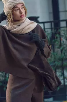 Свитер однотяжной вязки ZARA, бордовый