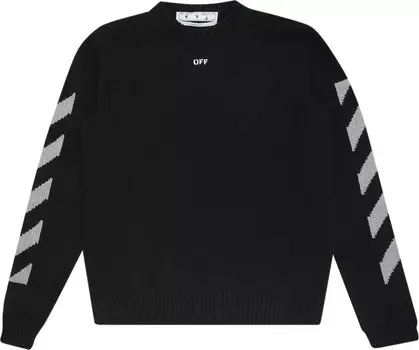 Свитер Off-White Arrow Crewneck Sweater 'Black/High Rise', черный