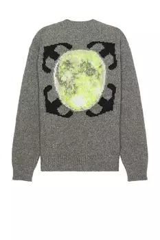 Свитер Off-White Arrow Moon Chunky Knit Crewneck, цвет Grey & Black