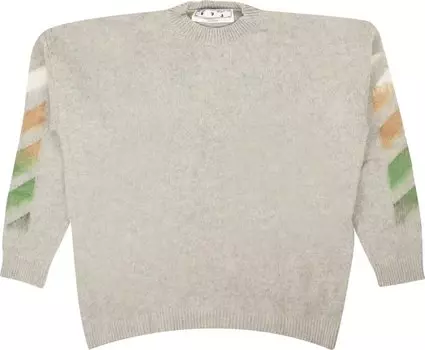 Свитер Off-White Diag Brushed Sweater 'Grey', серый