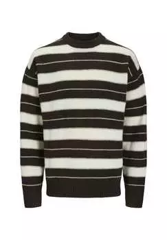 Свитер олли вязаный свитер r-neck Jack & Jones, коричневый