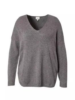 Свитер ONLY Carmakoma CARMARGARETA, темно-серый