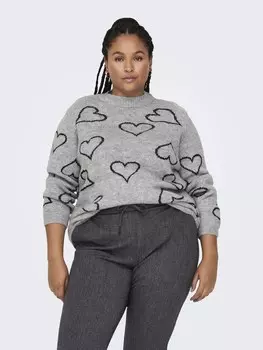 Свитер ONLY Carmakoma HAPPIE, серый