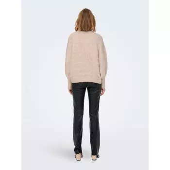 Свитер Only Celina Life High Neck, бежевый